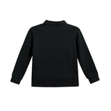 Black Long-Sleeve Polo Shirt