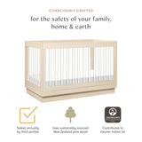 Babyletto Harlow Acrylic 3-in-1 Convertible Crib with Toddler Bed Conversion Kit