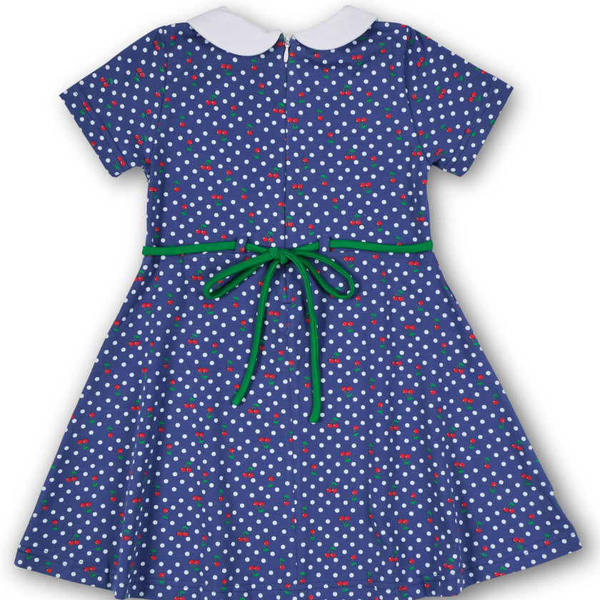 Polka Dot Cherry Printed Knit Dress