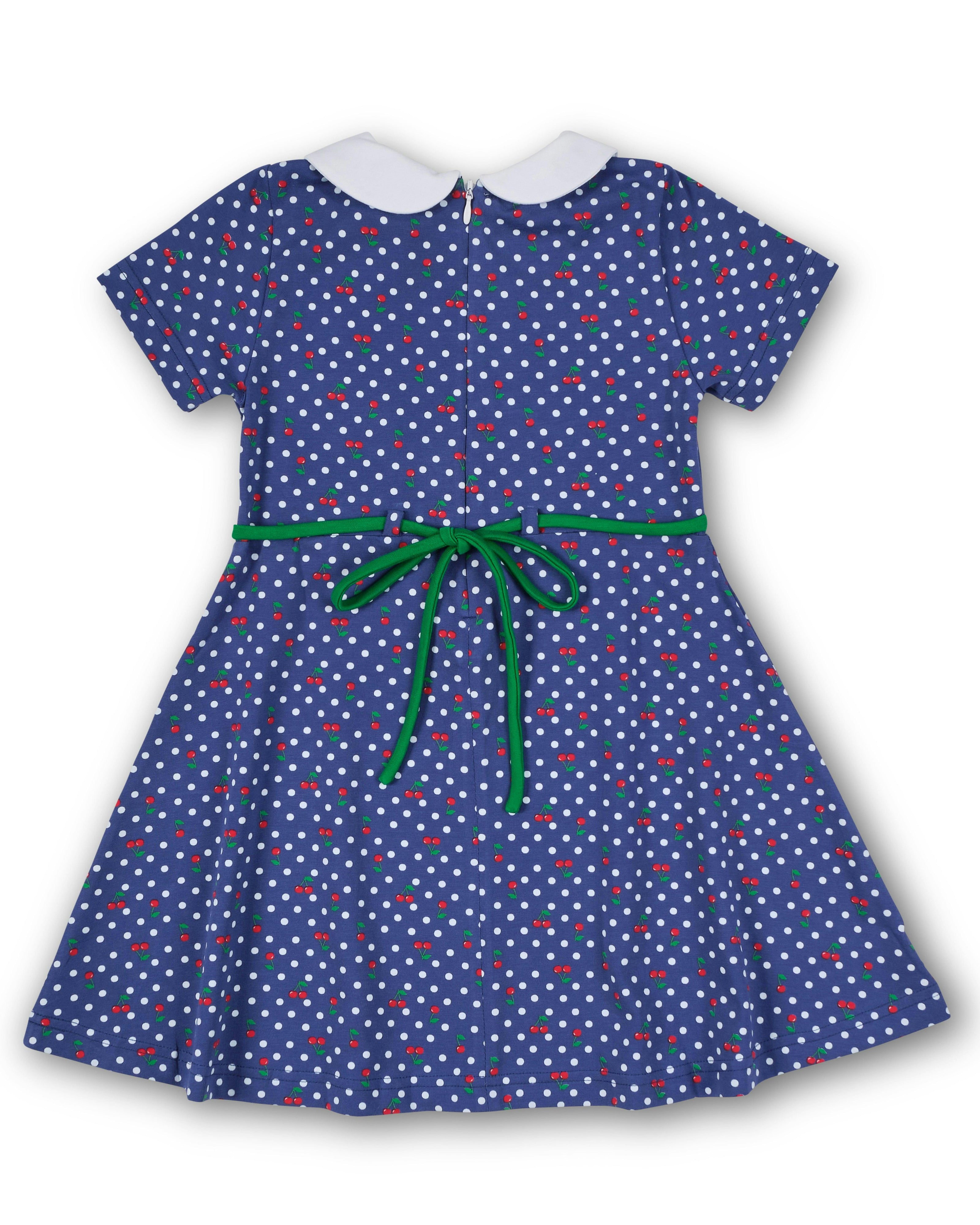 Polka Dot Cherry Printed Knit Dress