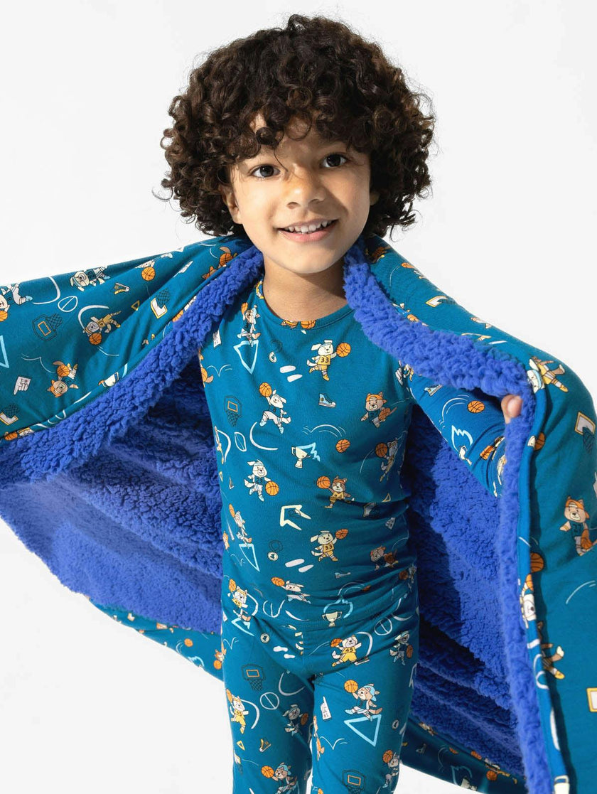 Basketball Pups Bamboo Kids Pajamas