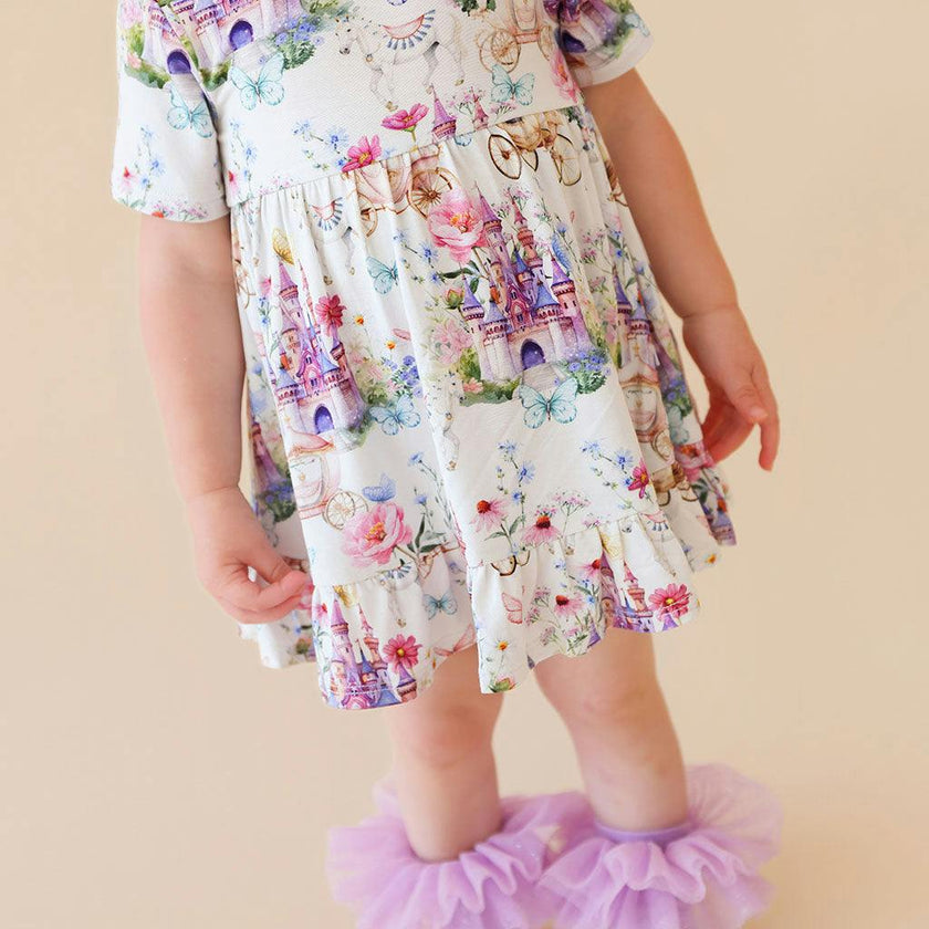 Katrina Ruffled Twirl Bodysuit Dress
