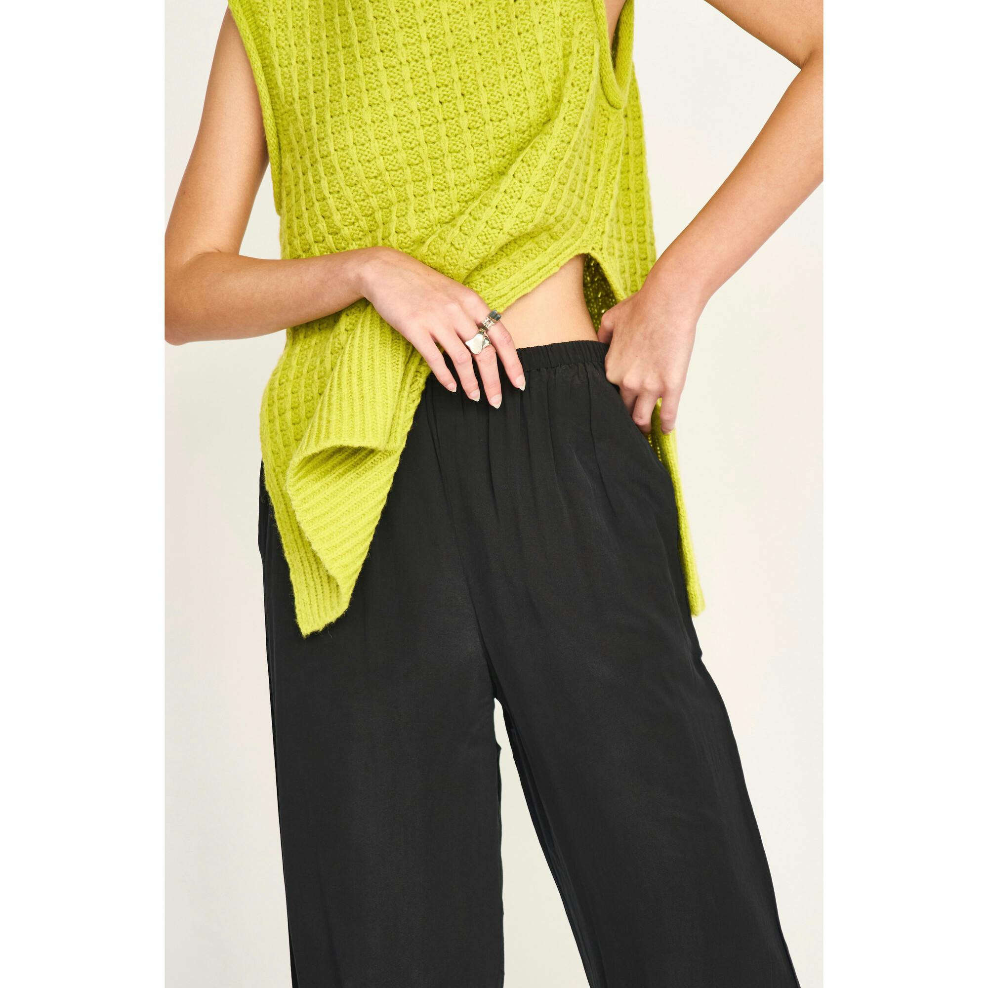 Baden Silk Pant, Black