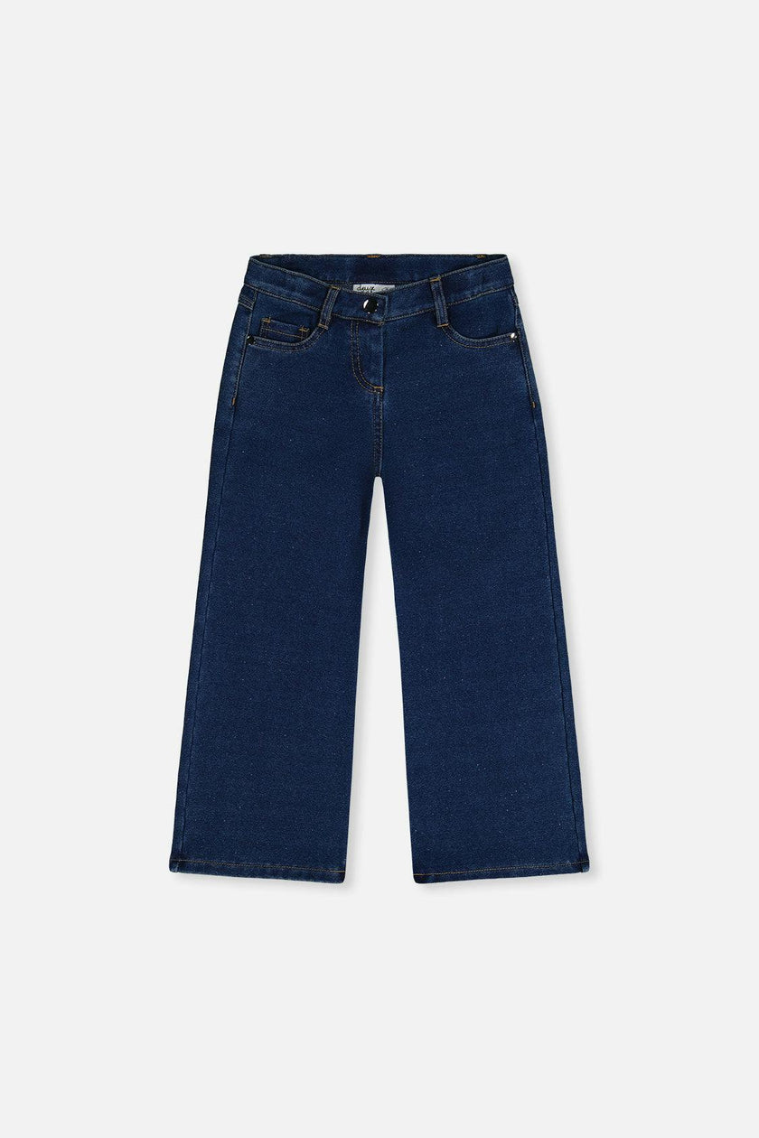 Jeggings with Lurex Navy Blue Denim