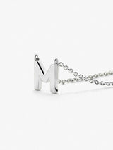 Silver Initial Necklace - Letter Necklace