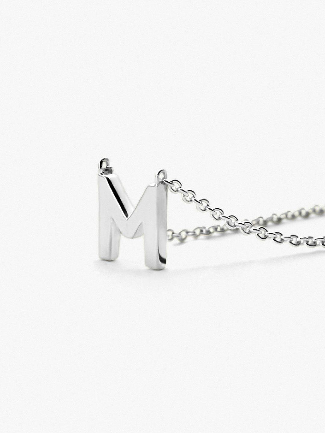 Silver Initial Necklace - Letter Necklace