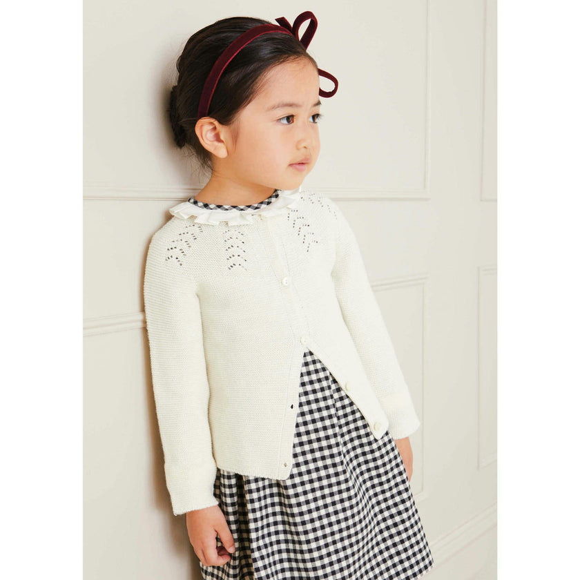 Openwork Cardigan In Cream (6mths-10yrs)