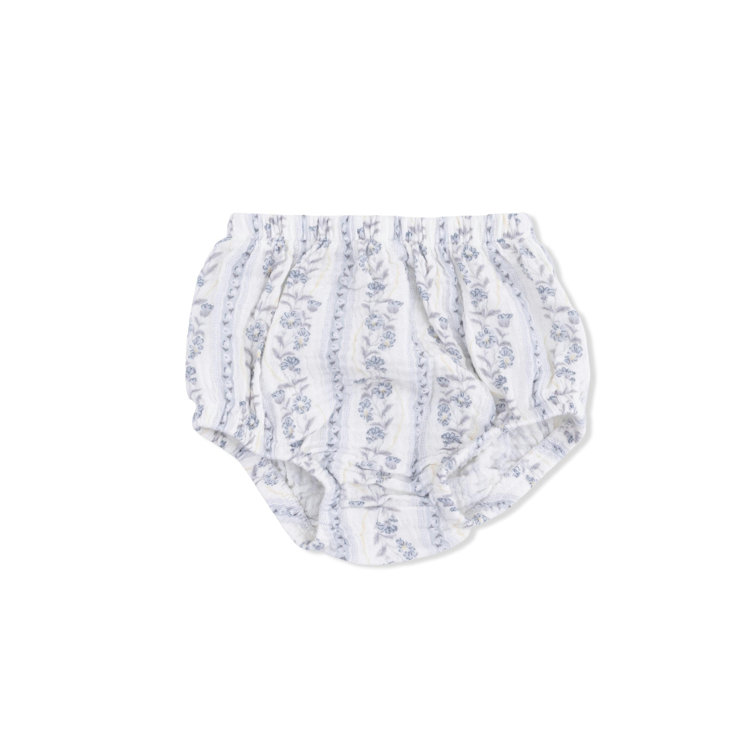 Kimberly Floral Stripe - Western Pearl Snap Dress & Bloomer