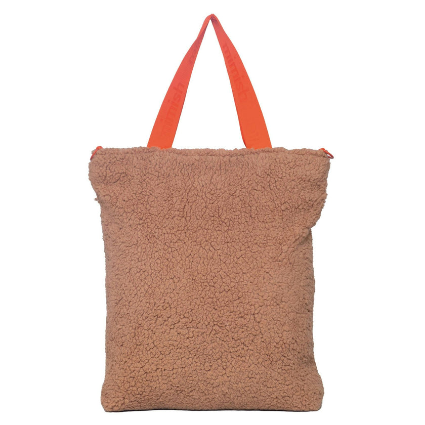 Snuggle Tote XL – The Oversized Sherpa Tote Bag for Sleepovers, Curry