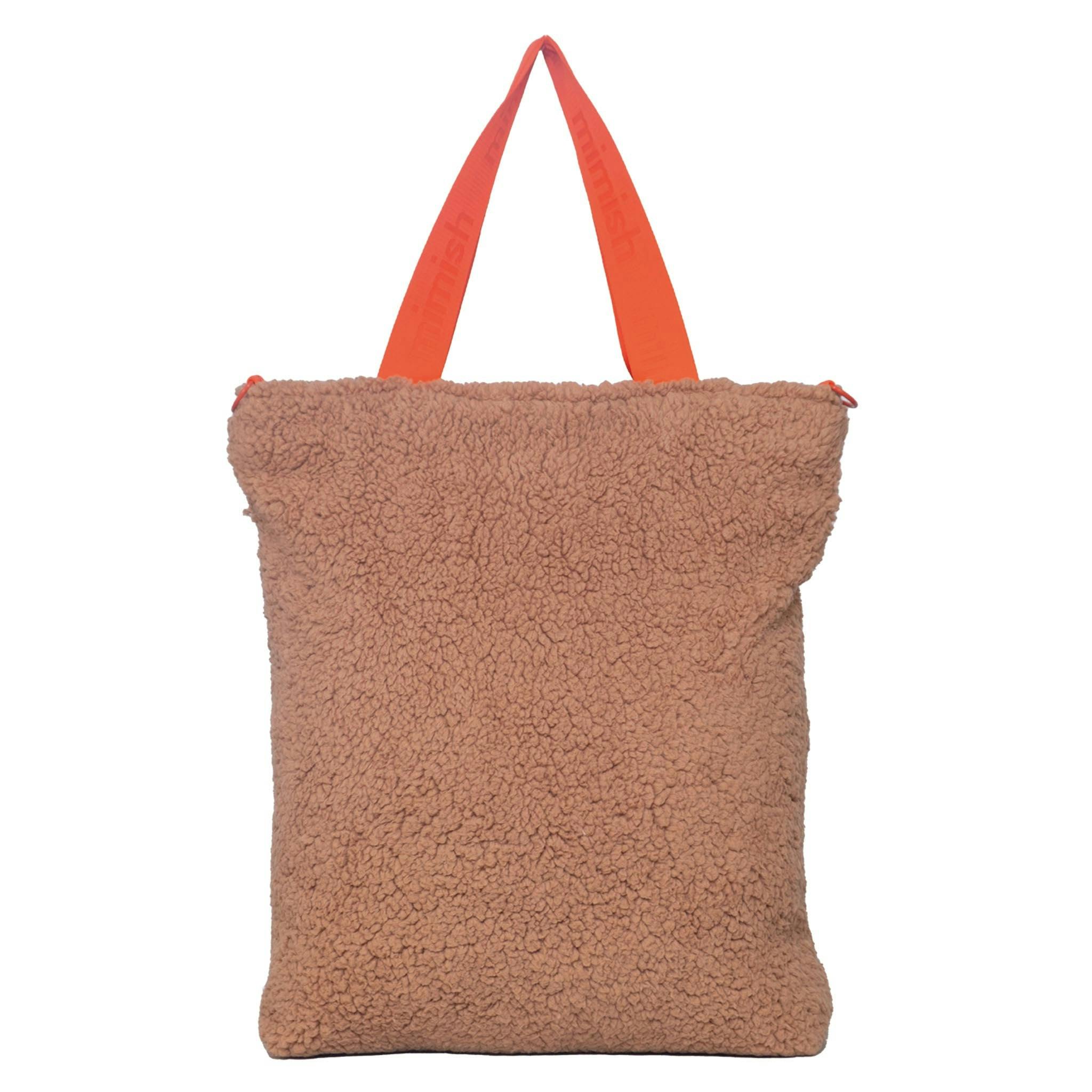 Snuggle Tote XL – The Oversized Sherpa Tote Bag for Sleepovers, Curry