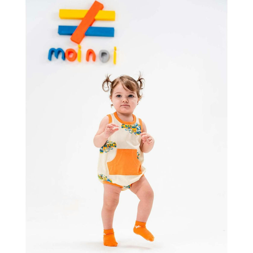 Coconut Print Sleeveless Babysuit