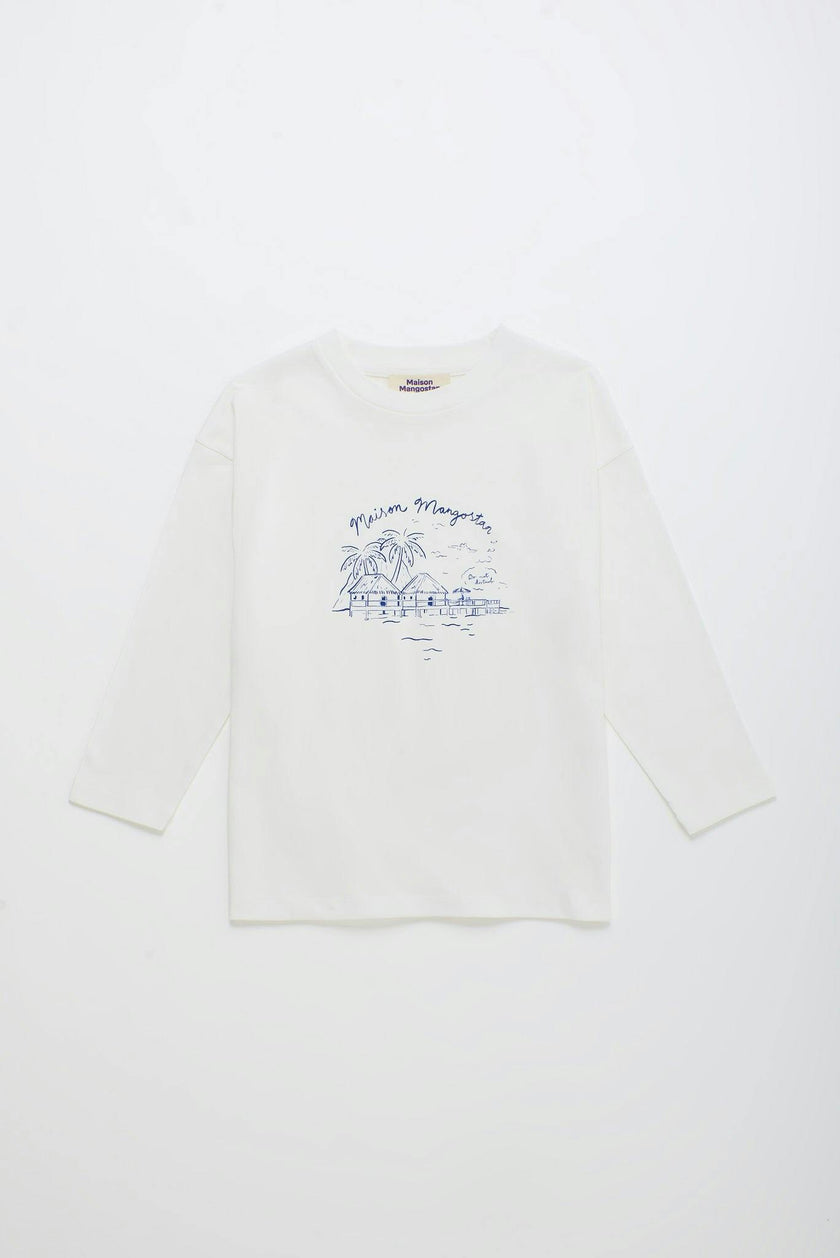LEISURELY LONG SLEEVE T-SHIRT OFF WHITE