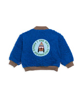 children's merino wool bomber jacket - cobalt
