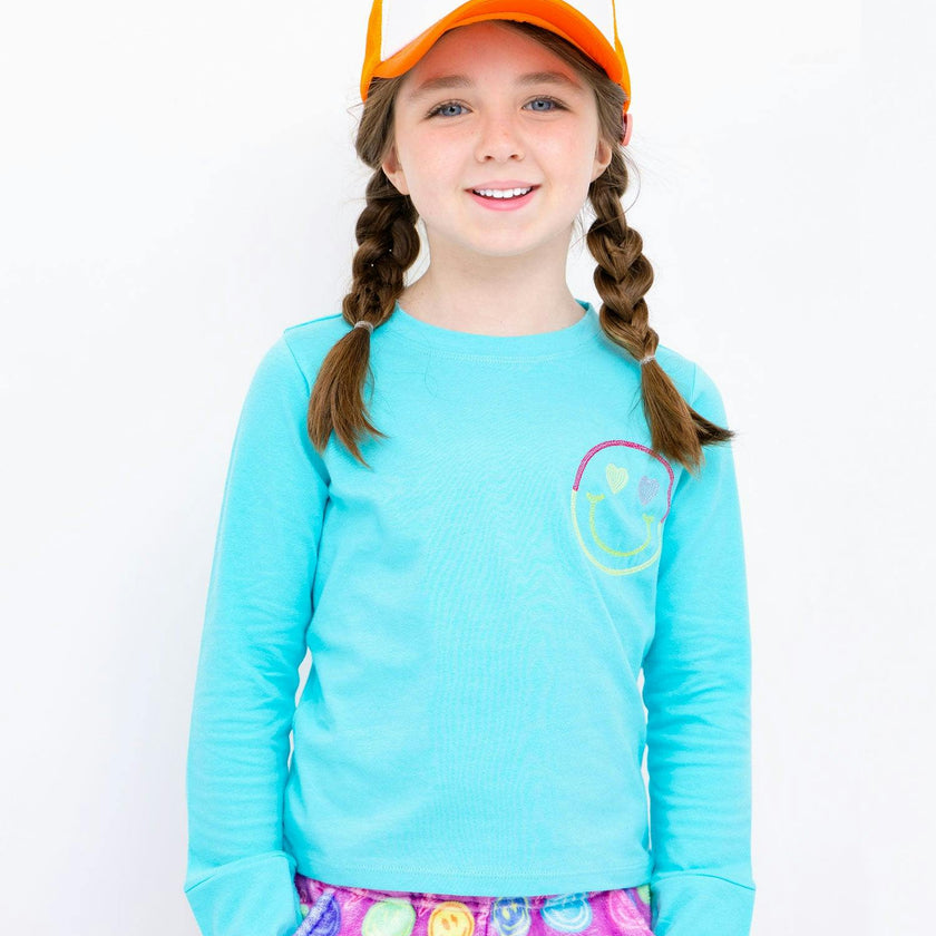 Smiley Face Long Sleeve Top
