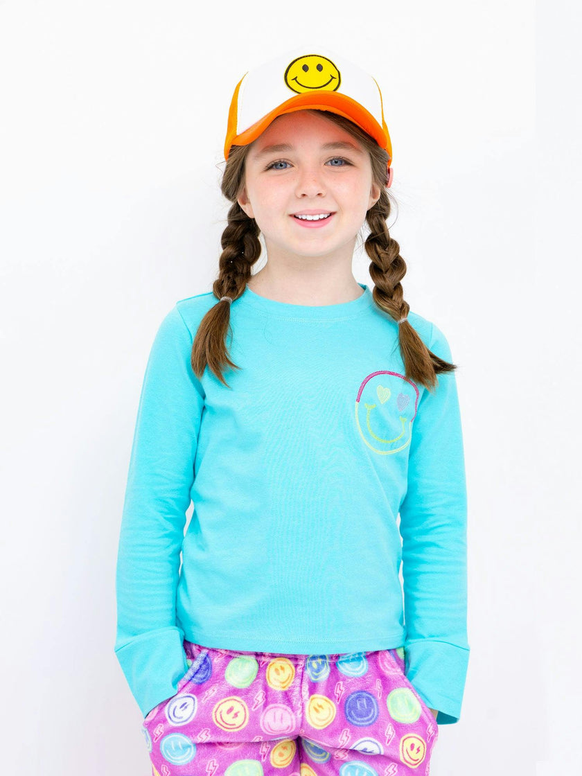 Smiley Face Long Sleeve Top