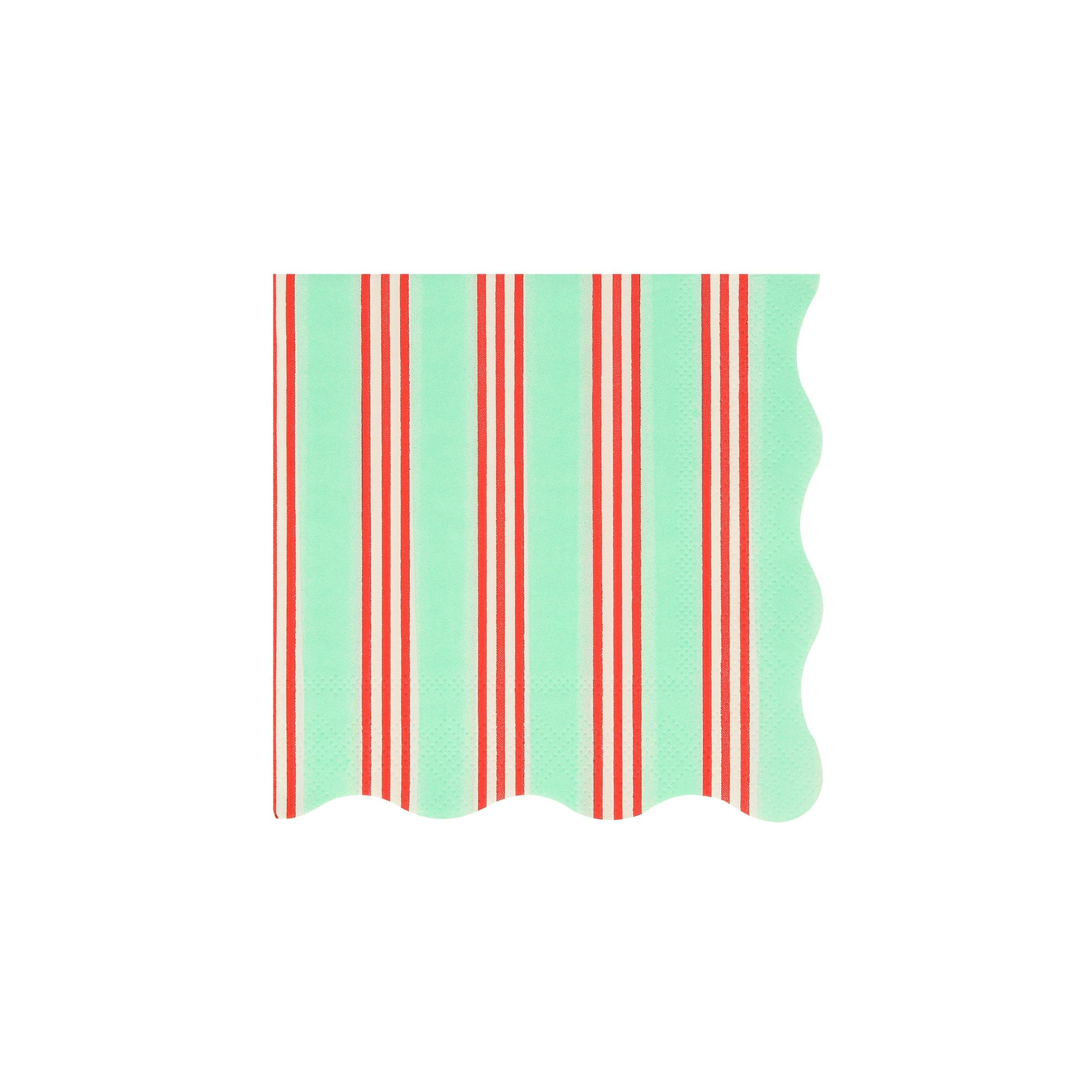 Festive Stripe Small Napkins