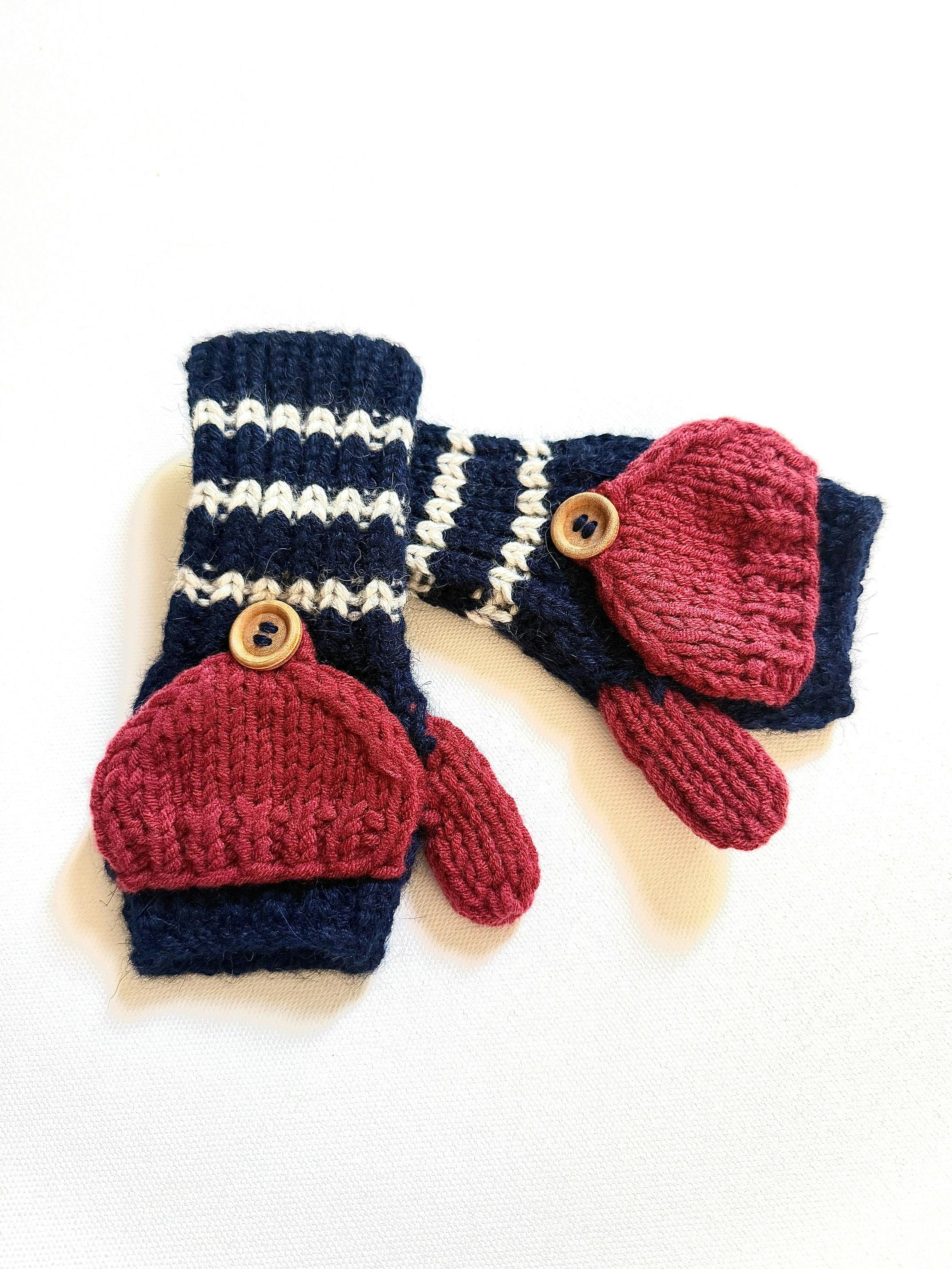 Kids Fingerless Fold-Over Mittens