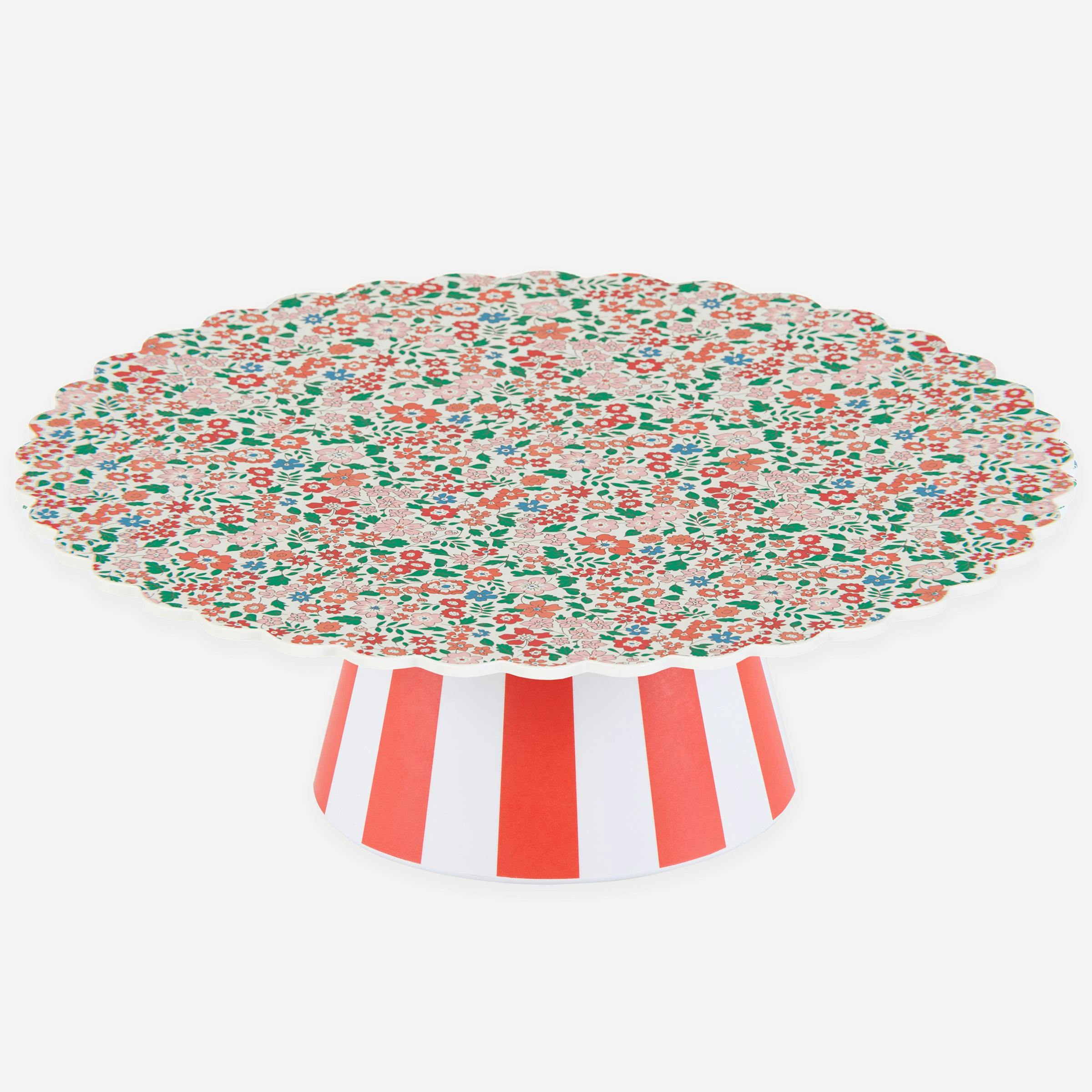 Meri Meri x Liberty Red Sweet Meadow Cake Stand