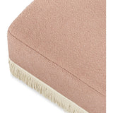 Crawford Boucle With Tassel Fringe Gliding Ottoman