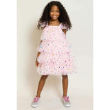 Feather Rainbow Stars Tulle Dress