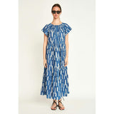 Vienna Maxi Dress in Indigo Rainfall