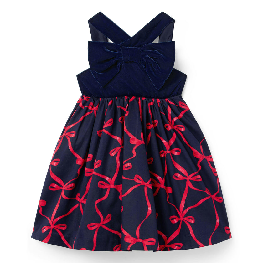 The Bow-Ment Dress, navy blue