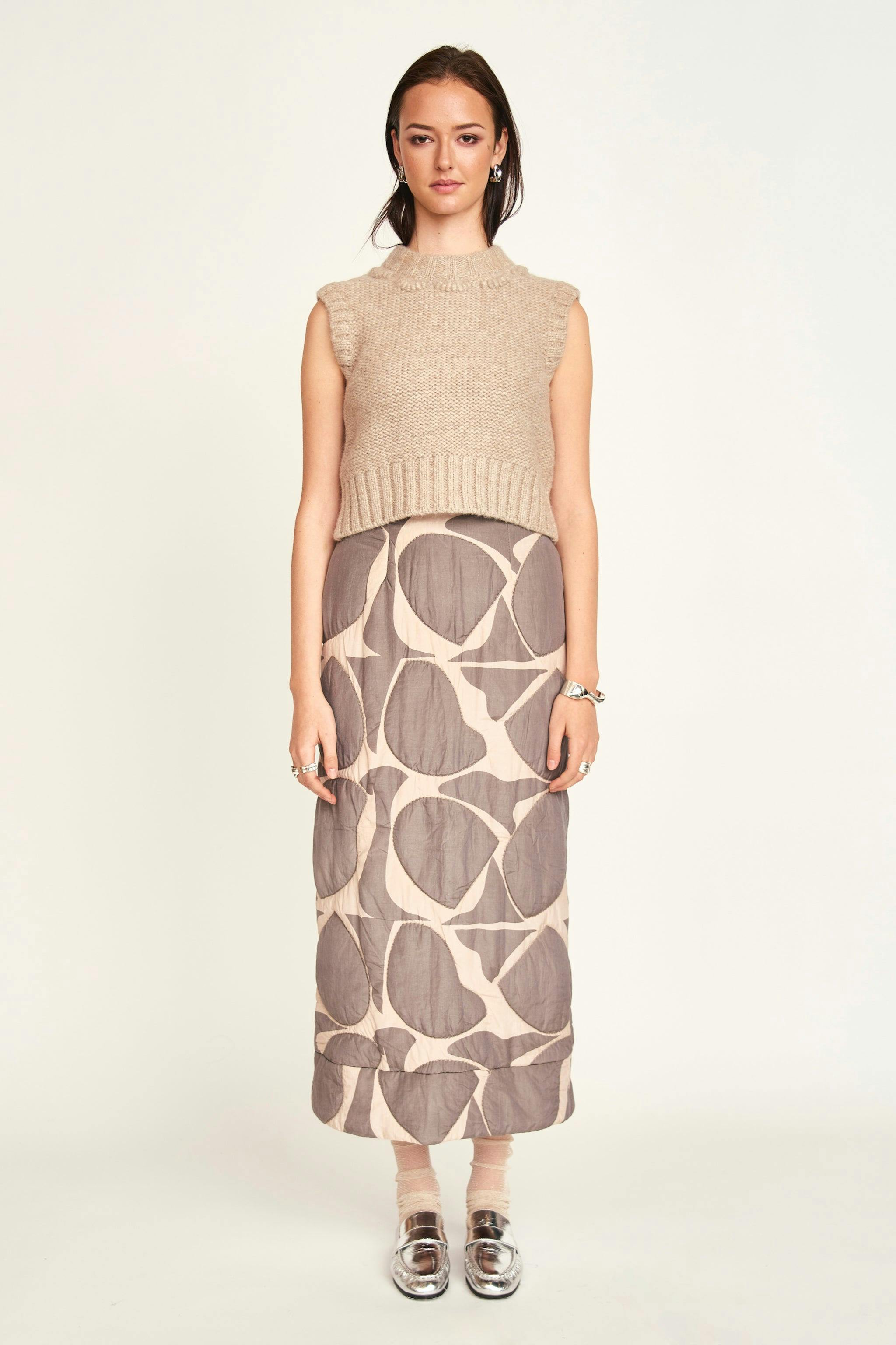 Lombok Skirt in Charcoal Jurassic