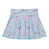 Broad Waist Band Pleated Short Swim Skirt