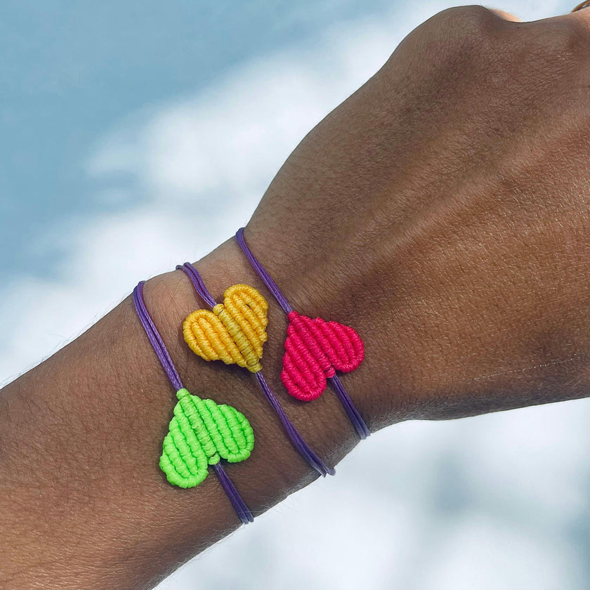 Neon Heart Bracelet