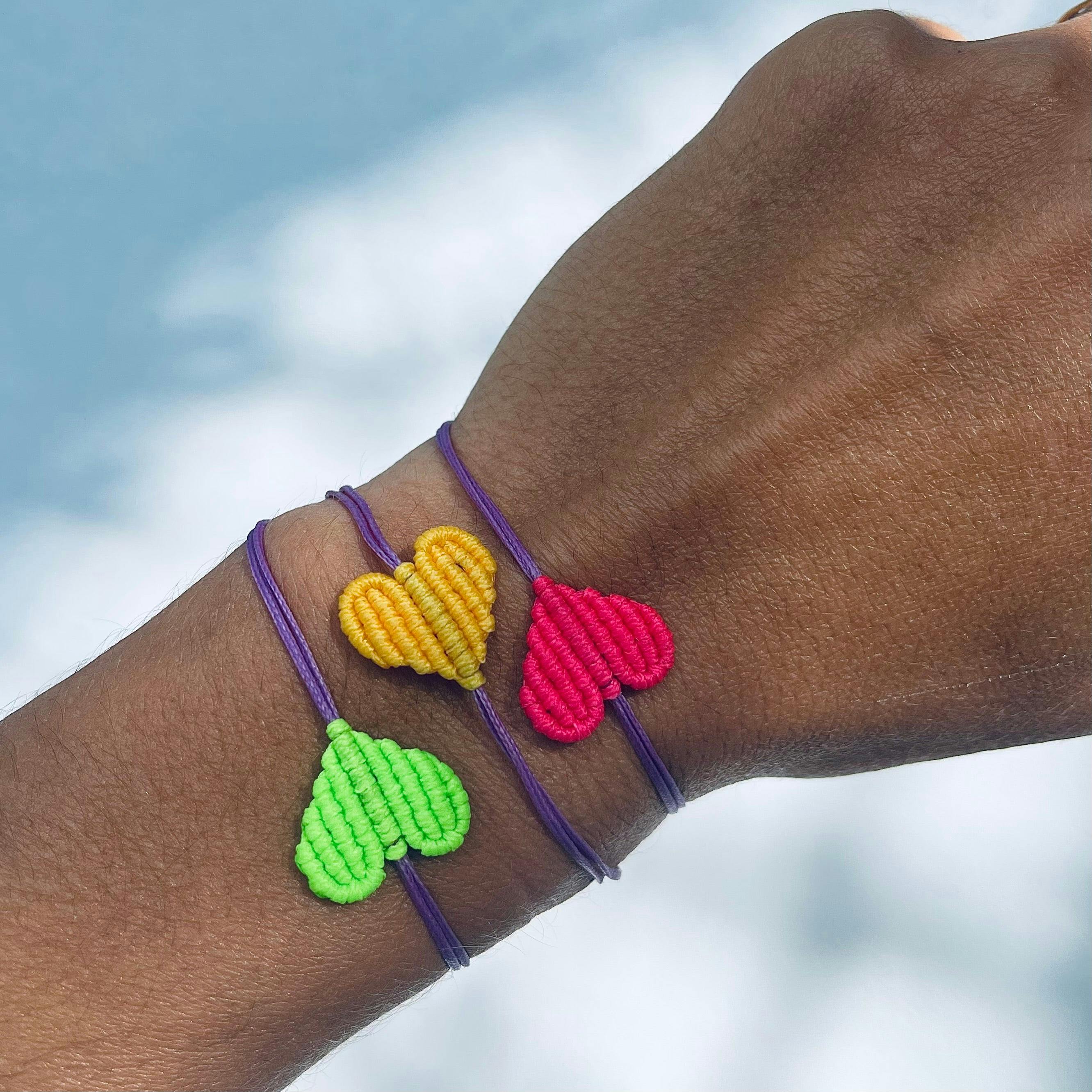 Neon Heart Bracelet