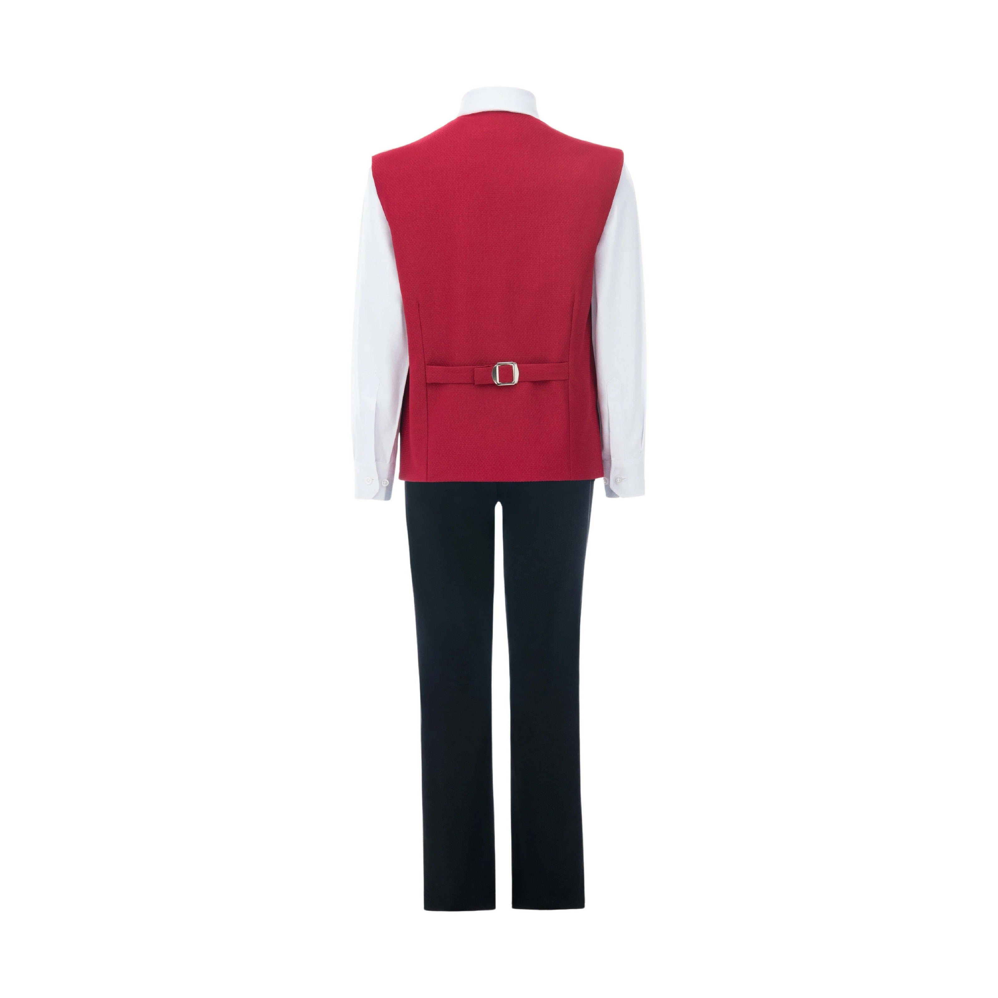 Red Lachlan Vest Outfit Set