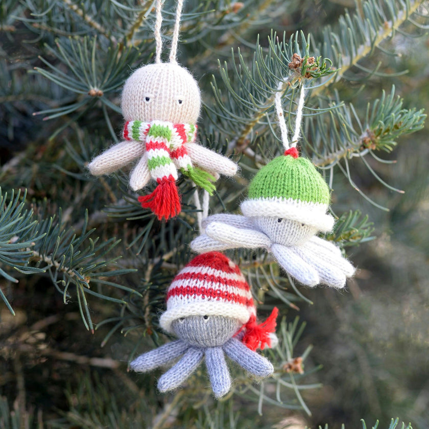 Set Of 3 Wintry Ornaments
