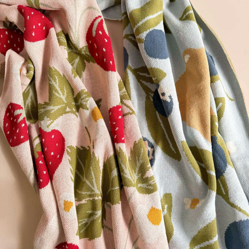 Blueberry Bear Bee Blanket | Organic Cotton
