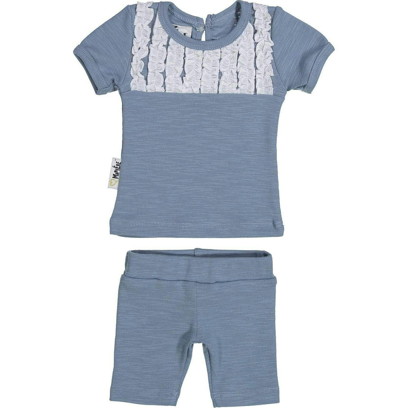 Tux Ruffle 2-Piece Top & Short Set