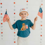 American Flag Patch Baseball Hat - White