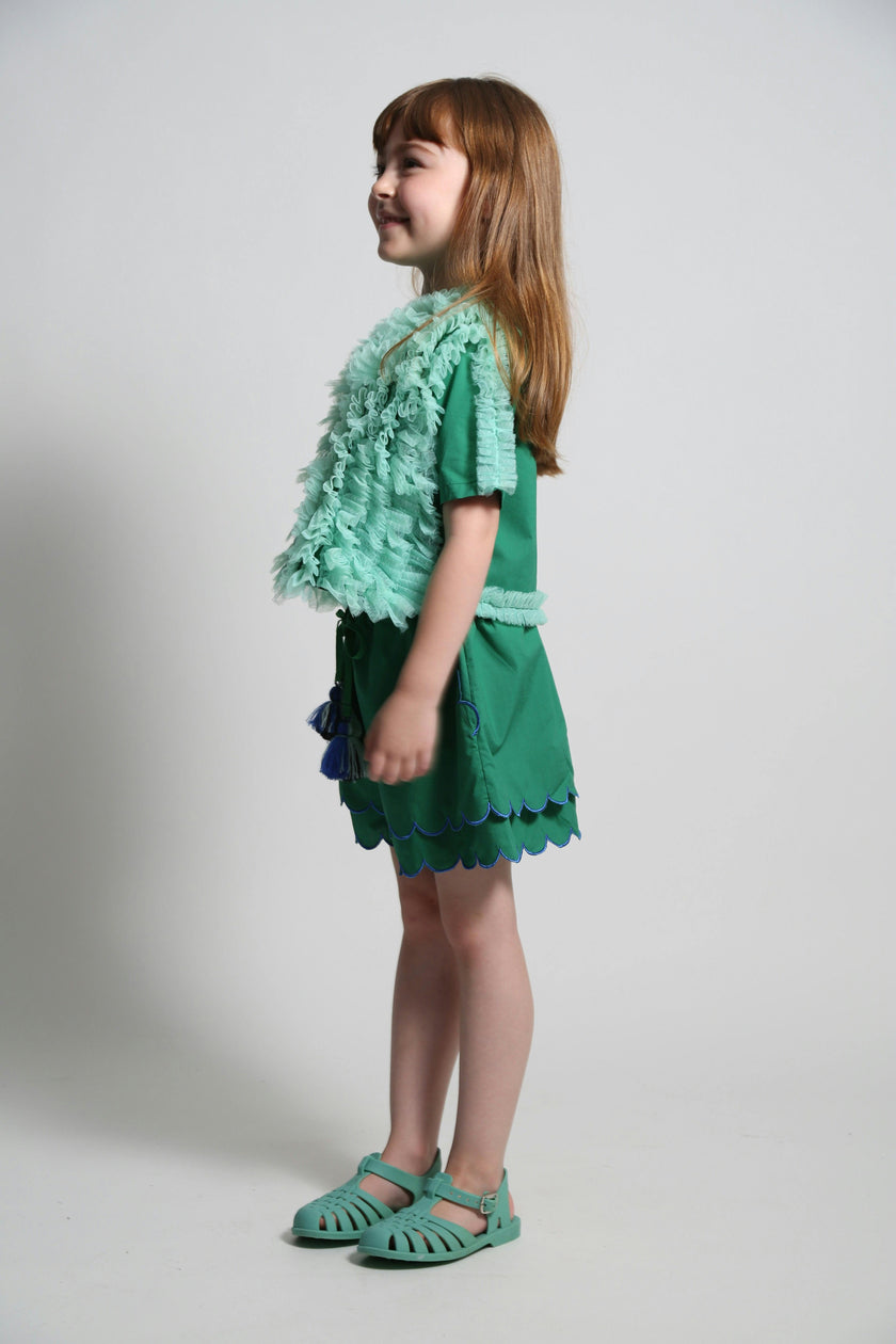 TOULA TIERED RUFFLE BLOUSE
