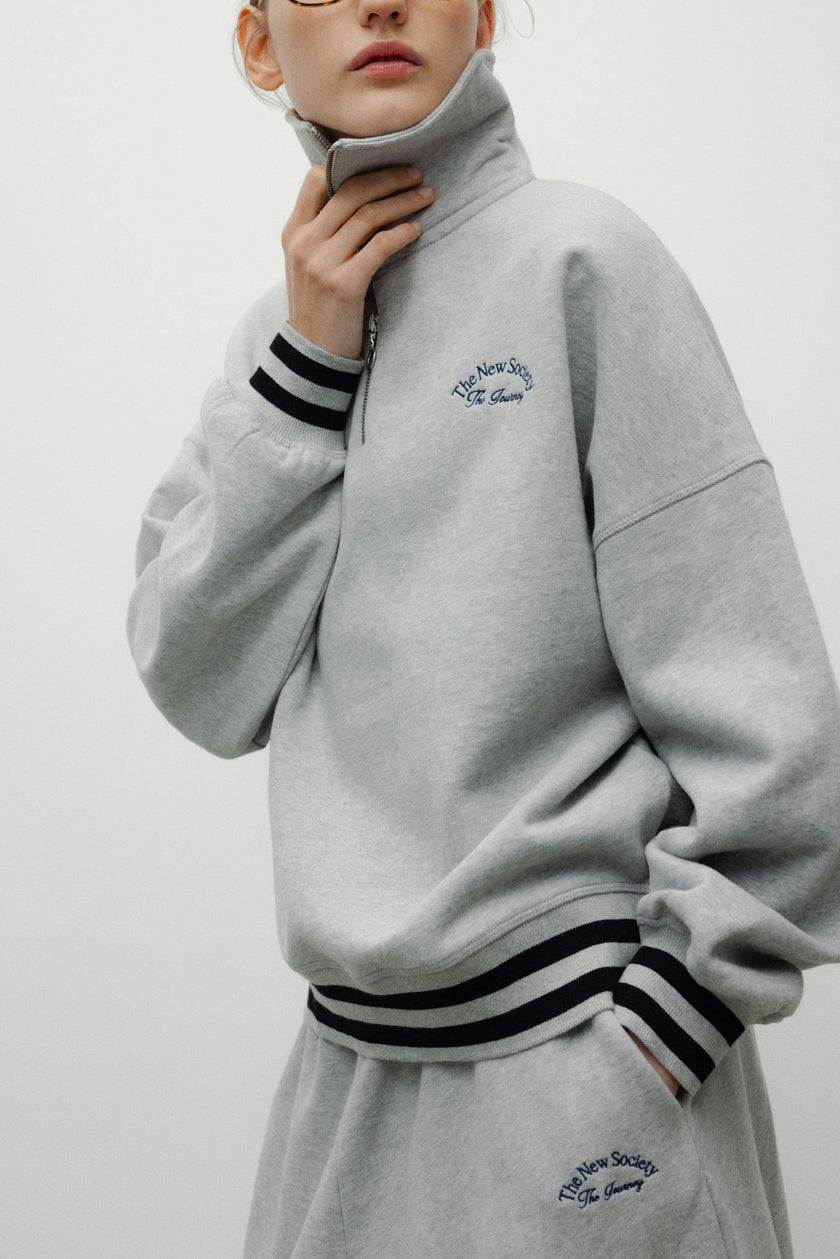 Mochi Woman Polo Light Grey Melange