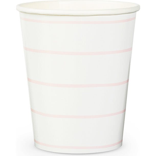 Blush Frenchie Striped 9 oz Cups