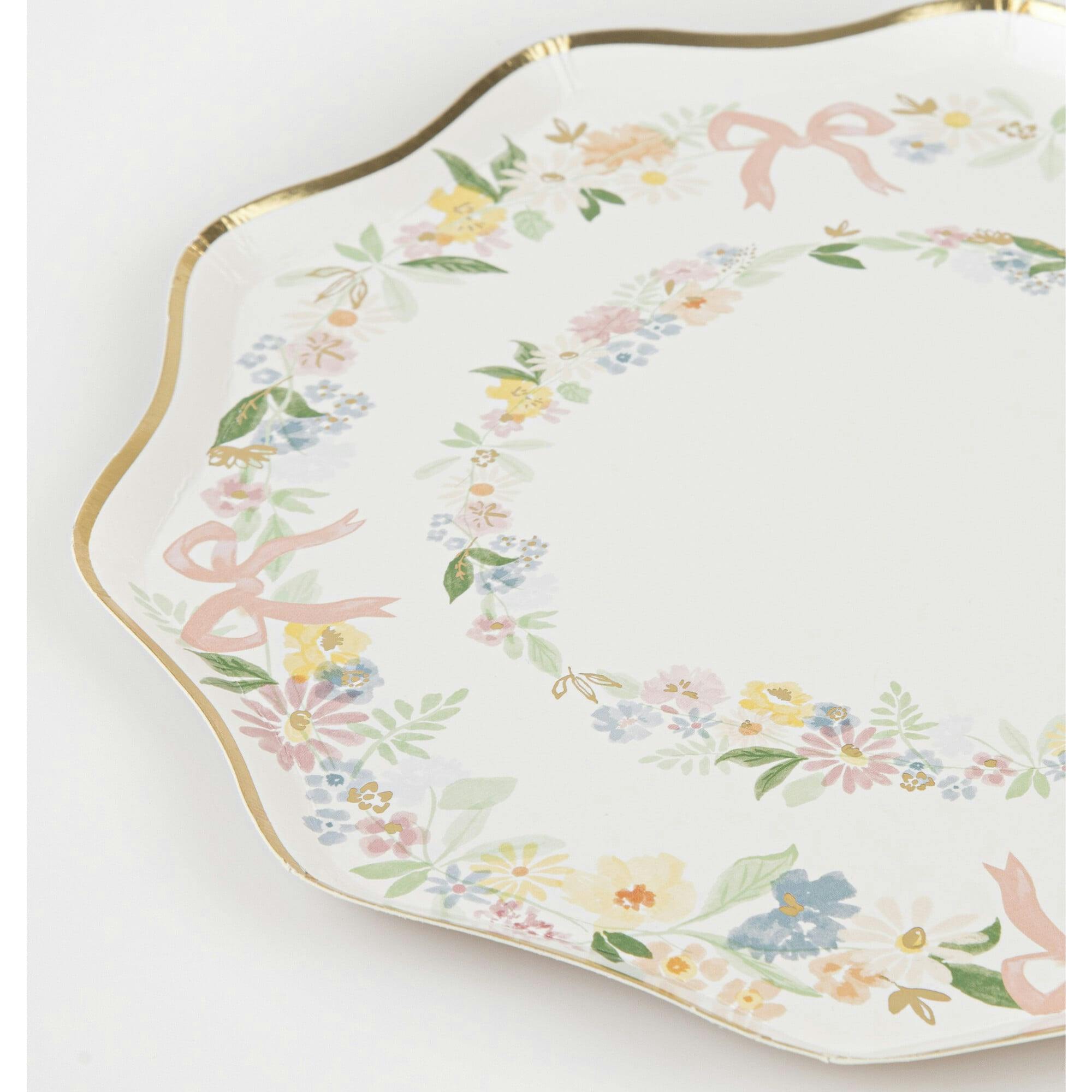 Elegant Floral Dinner Plates