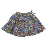 Girls Allie Skirt - True Blue Sketched Floral