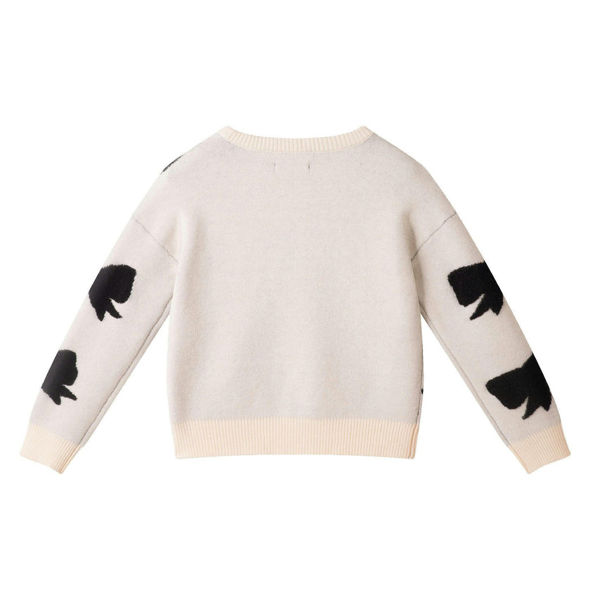 Kids Sweater & Legging Set | Cream Bow
