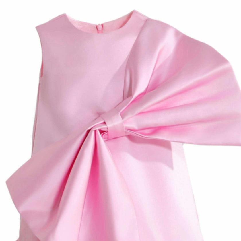 Pink Dahlielle Satin Bow Dress
