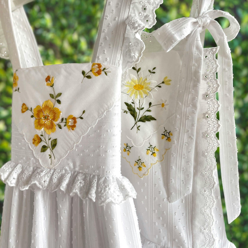 10y Heirloom Handkerchief Dress - Golden Roses