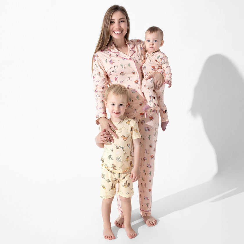 Cowboy Bamboo Kids Pajama Short Set