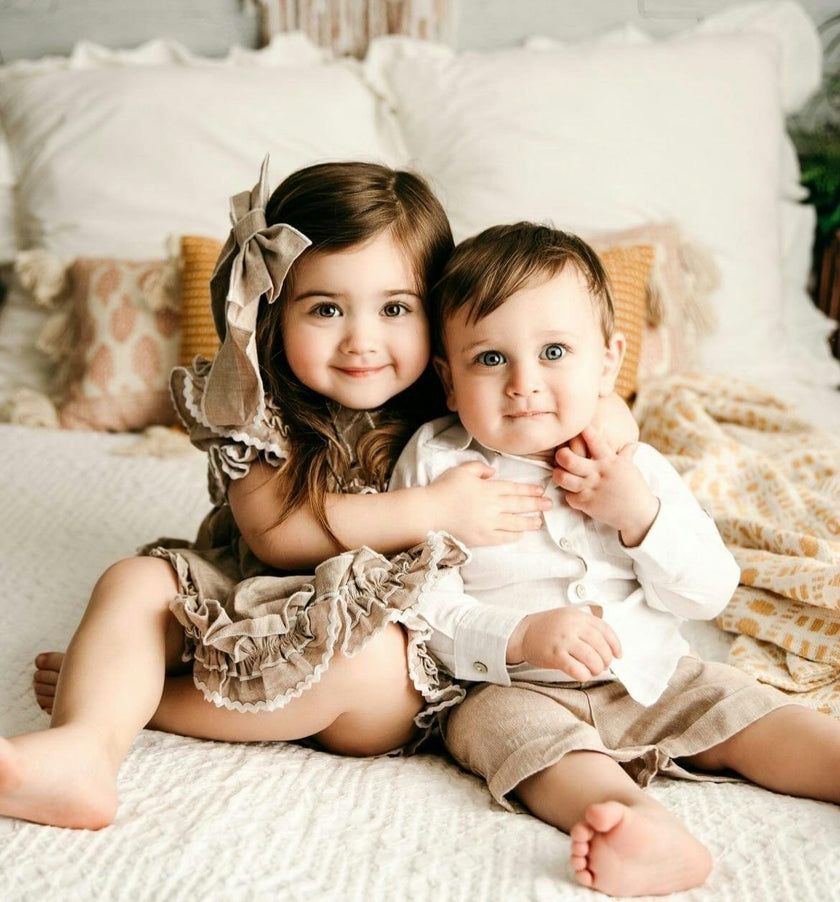 Ashlyn Linen Top and Shorts Set