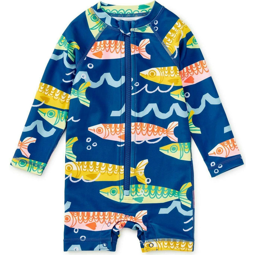Rash Guard Baby Swimsuit, Blue