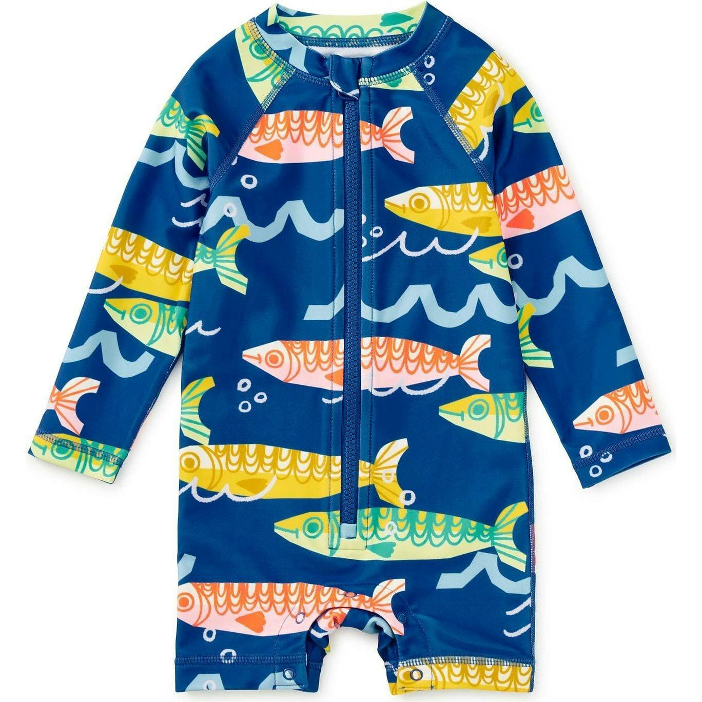Rash Guard Baby Swimsuit, Blue