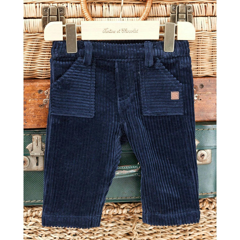 TARTINE ET CHOCOLAT Ribbed Corduroy Baby Pants