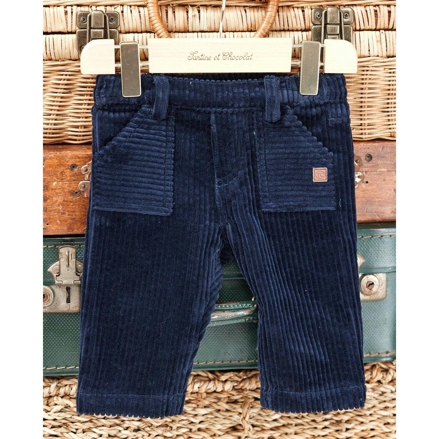 TARTINE ET CHOCOLAT Ribbed Corduroy Baby Pants