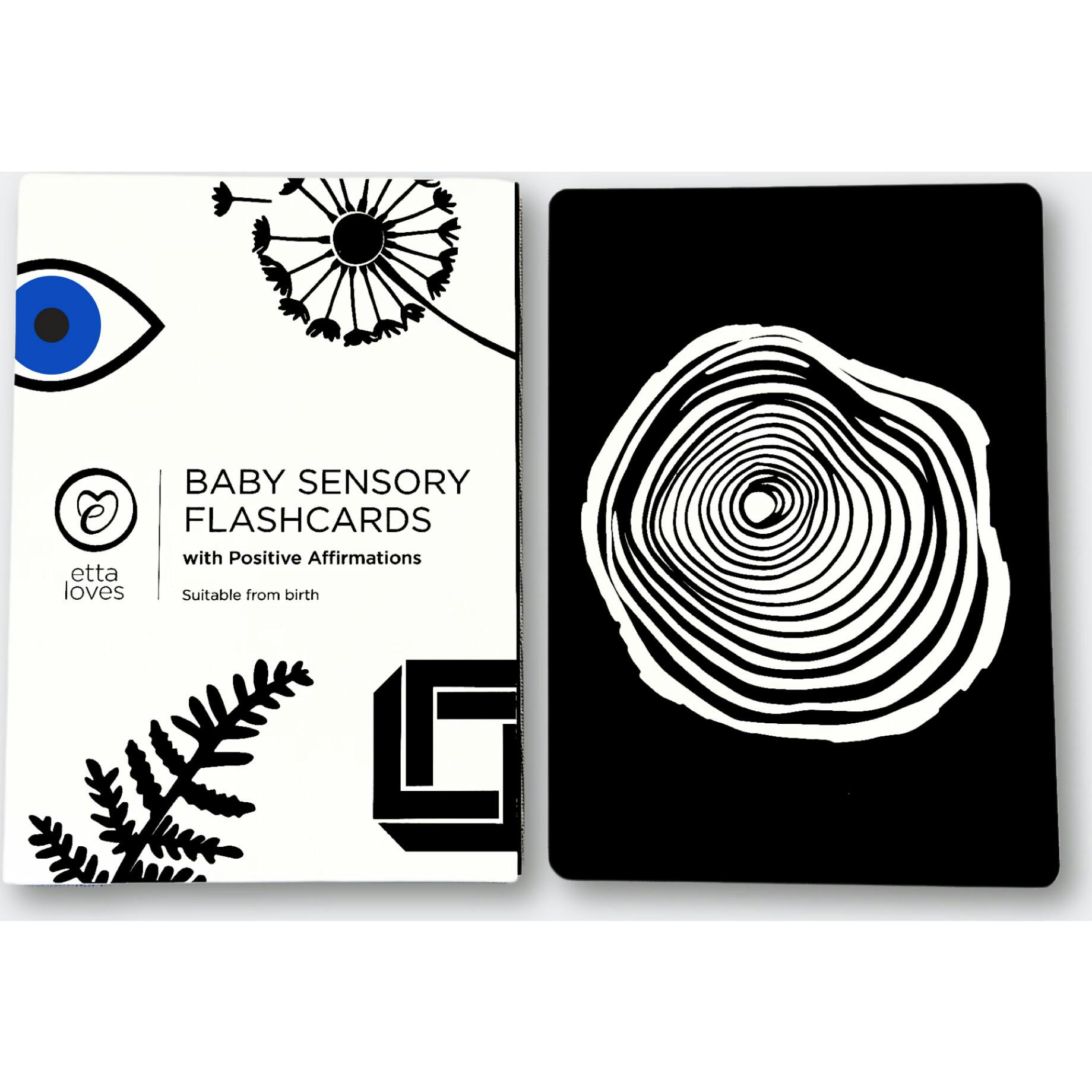 SENSORY FLASHCARDS WITH POSITIVE AFFIRMATIONS - designed for use from birth